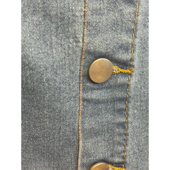 Women's 1XL button down stretchy jean pencil skirt - Picture 5 of 10